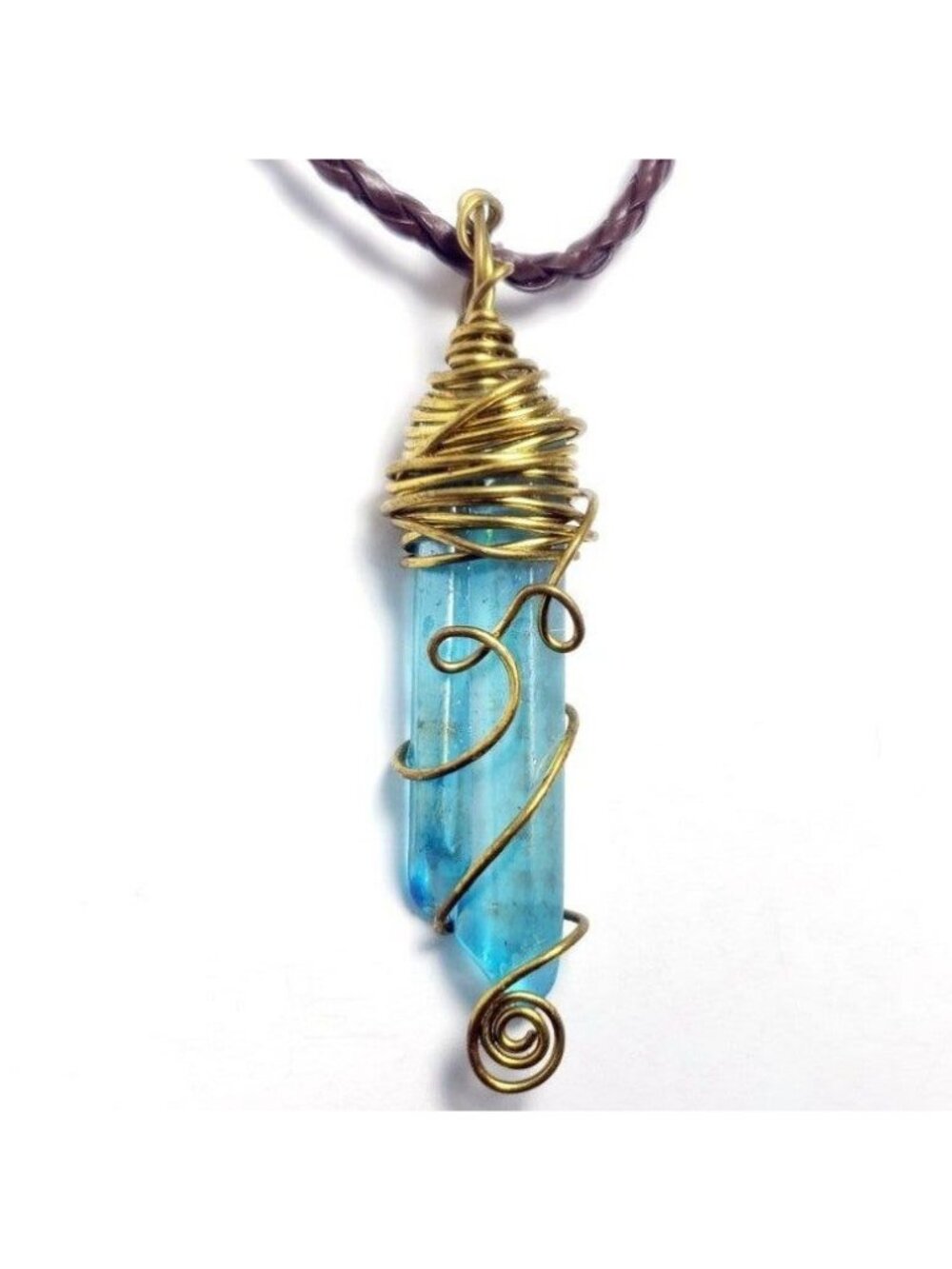 Blue Aura Quartz necklace